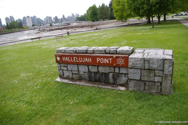 Hallelujah Point marker at Stanley Park in Vancouver.jpg