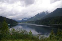 Hills and the clean water reservoir at Cleveland Dam in Vancouver.jpg