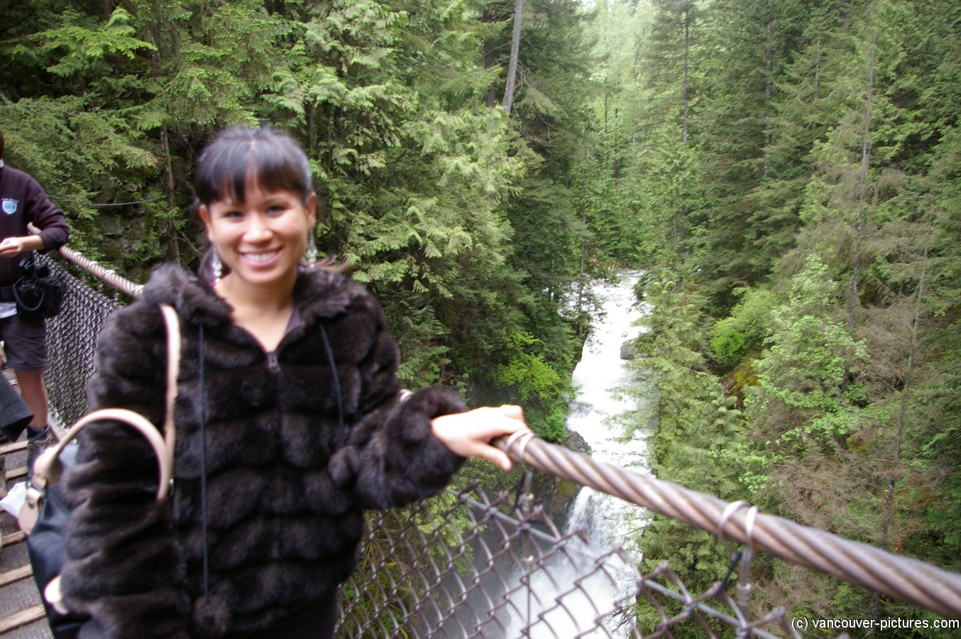 Joann at the Lynn Canyon Suspension Bridge.jpg
