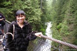 Joann at the Lynn Canyon Suspension Bridge.jpg