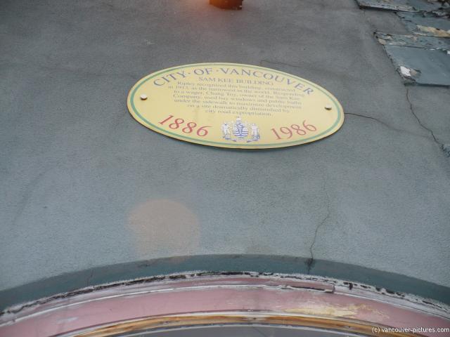 Vancouver Chinatown Sam Kee Building sign.jpg